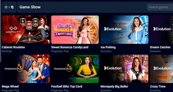 Game Shows category Game Shows category