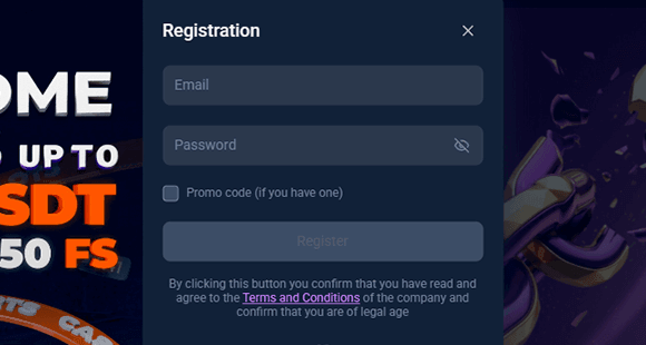 1xBit Registration Form 1xBit Registration Form